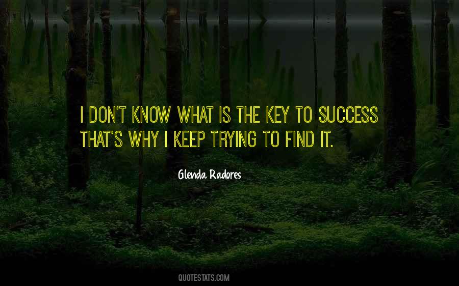 What Is The Key To Success Quotes #986493