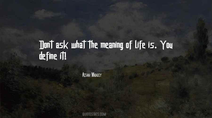 What Is The Meaning Of Life Quotes #743656