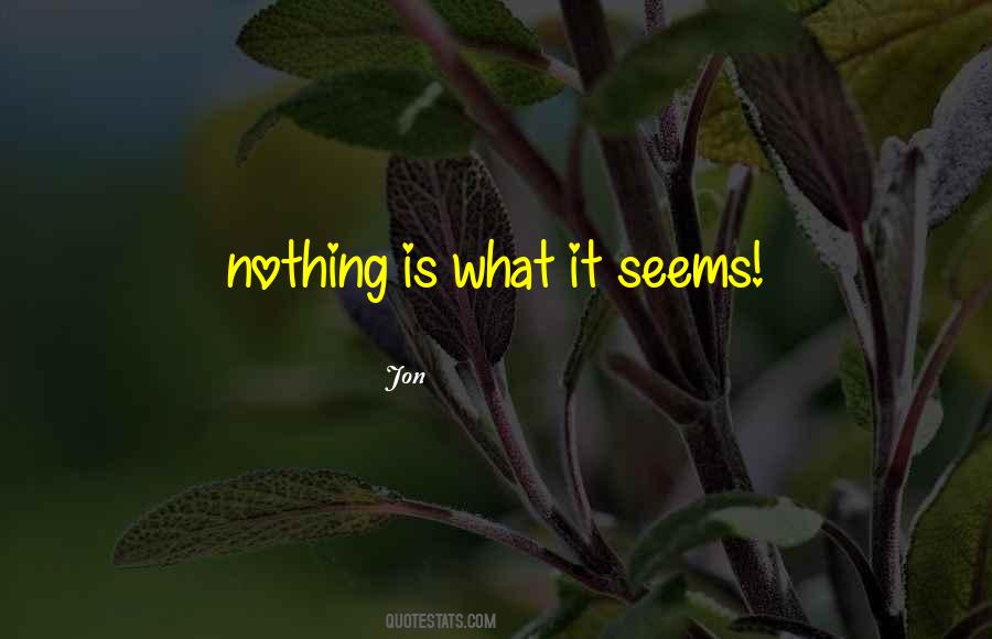 What It Seems Quotes #1501632