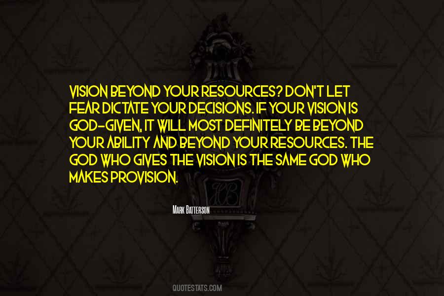 When God Gives You A Vision Quotes #299665