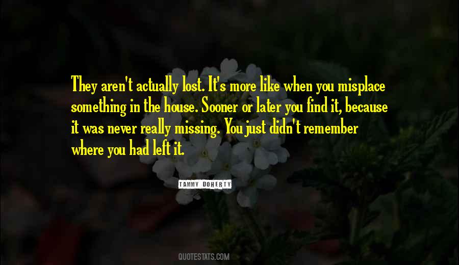 When You Lost Something Quotes #282220