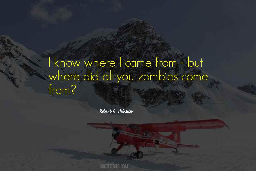 Where Did You Come From Quotes #508035