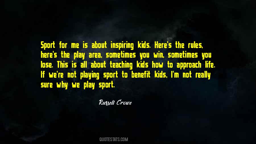 Why We Play Sports Quotes #434524