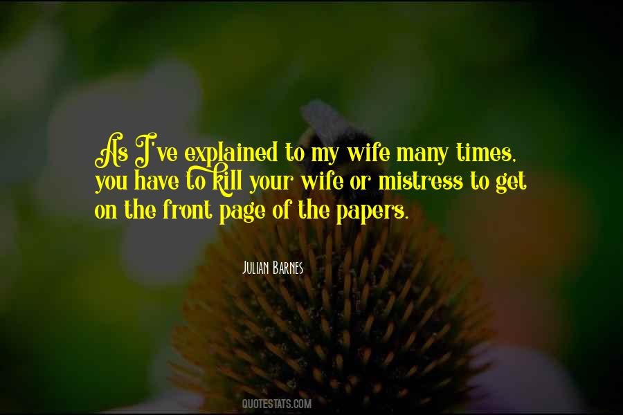 Wife Mistress Quotes #1445642