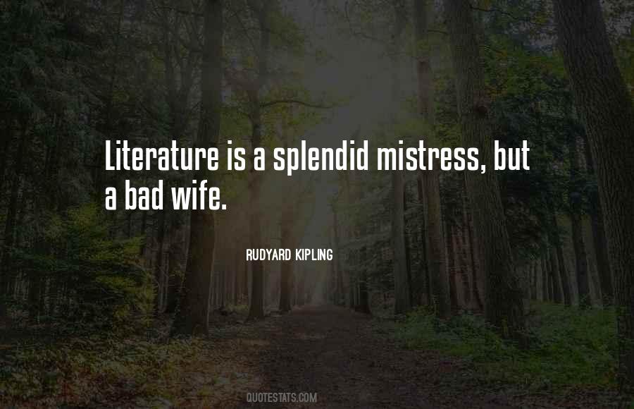 Wife Versus Mistress Quotes #1001842