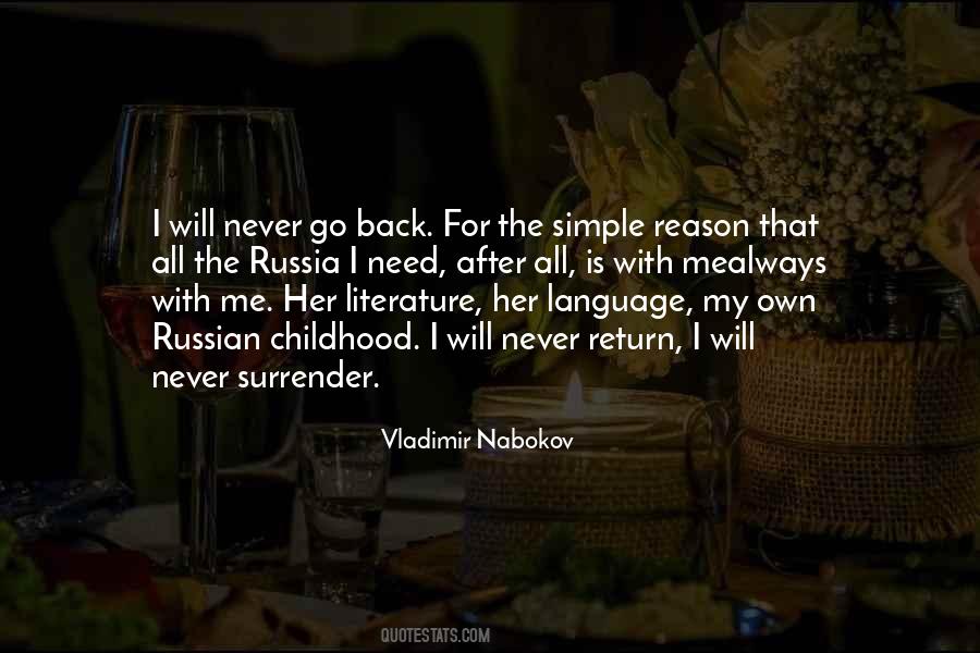 Will Never Go Back Quotes #658620
