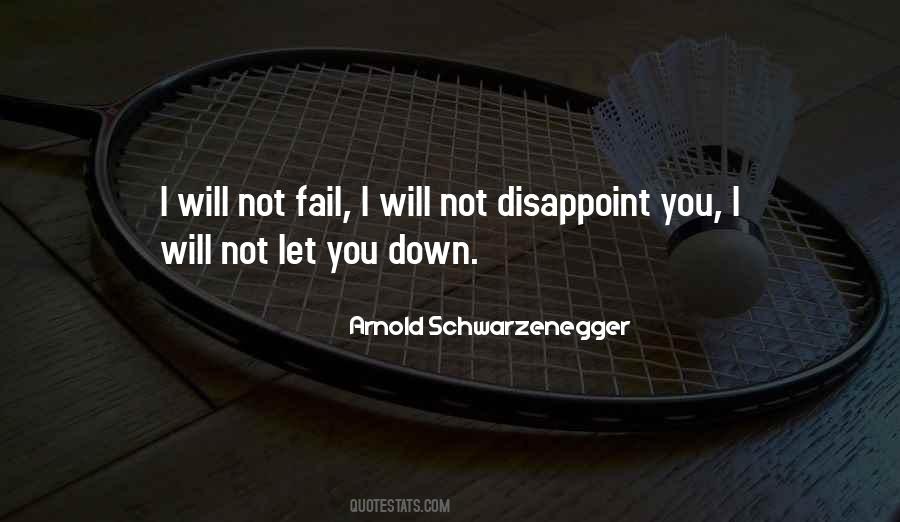 Will Not Let You Down Quotes #1222627