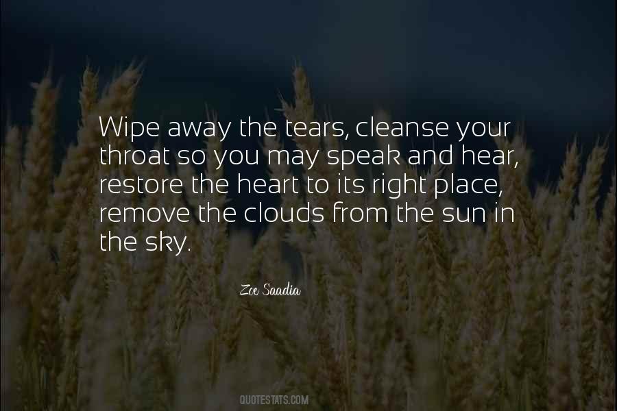 Wipe Away My Tears Quotes #1633999