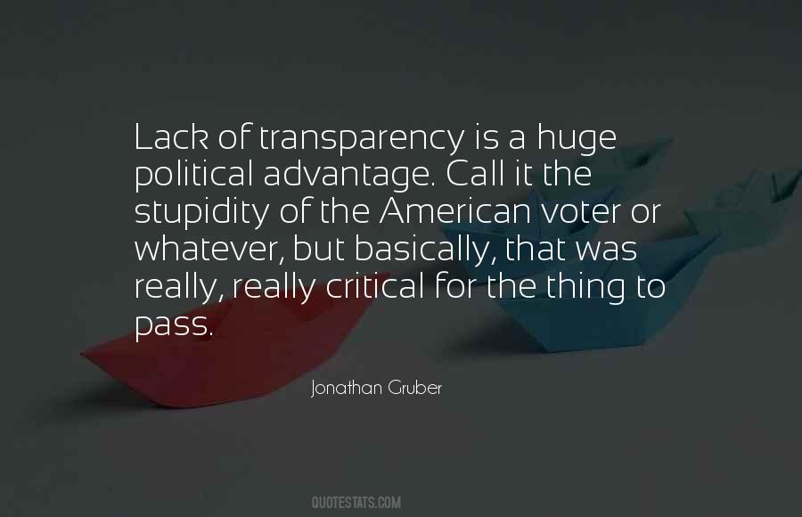 Quotes About Lack Of Transparency #1685248