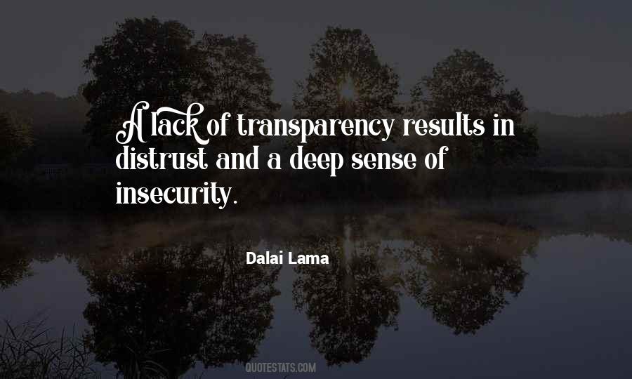 Quotes About Lack Of Transparency #185400