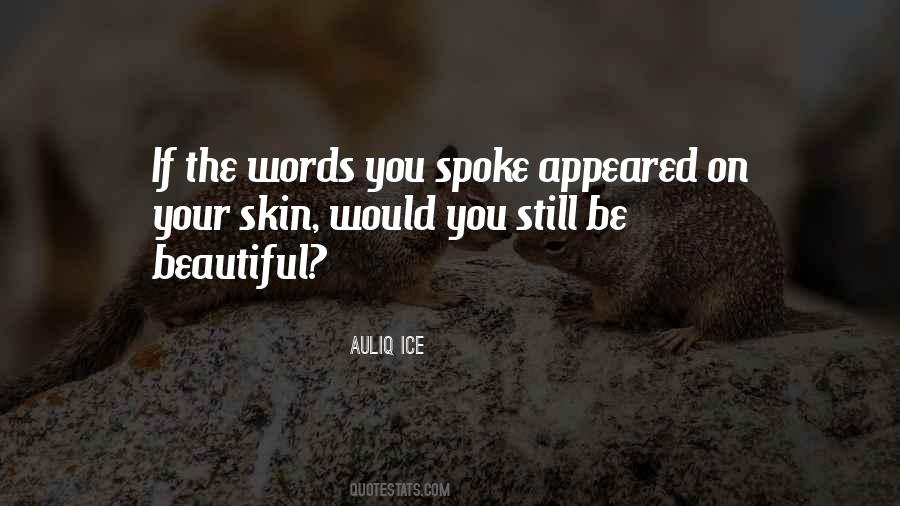 Words Are Beautiful Quotes #98465