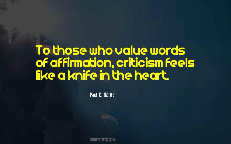 Words Are Like A Knife Quotes #1273381