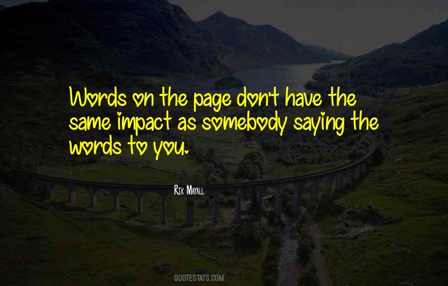 Words Impact Quotes #1220220