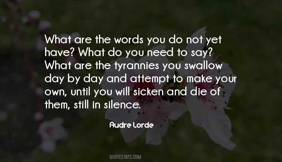 Words In Silence Quotes #308486