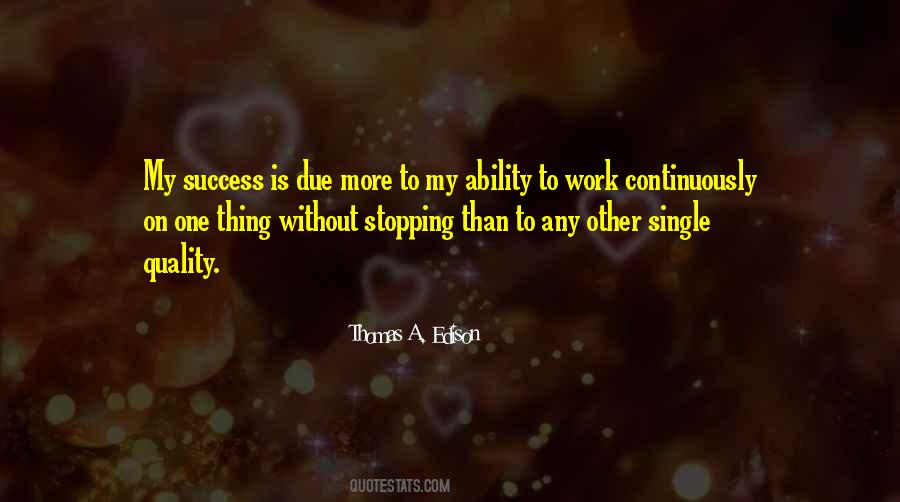 Work Is Success Quotes #169496