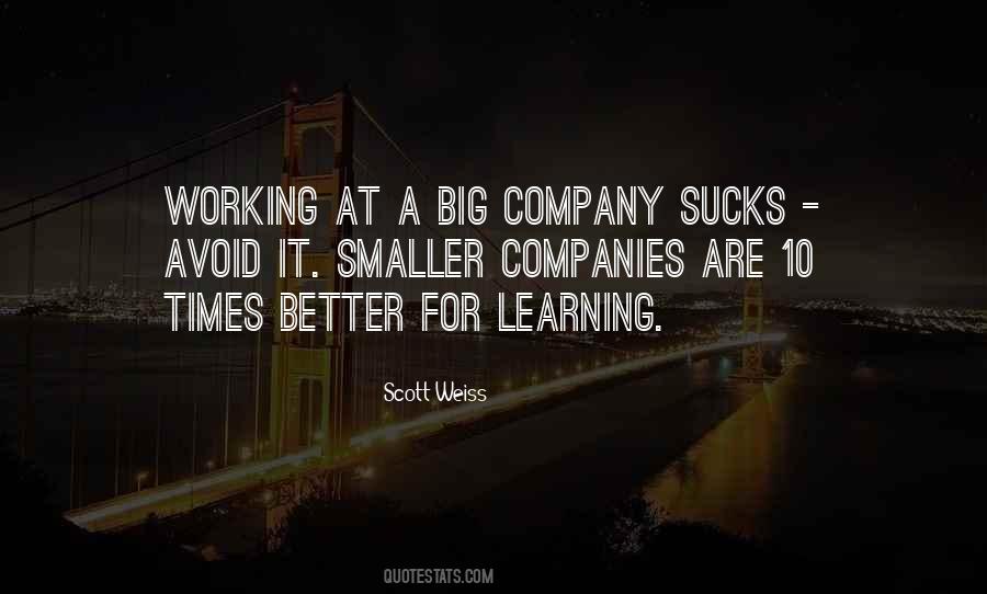 Working For A Company Quotes #1115364