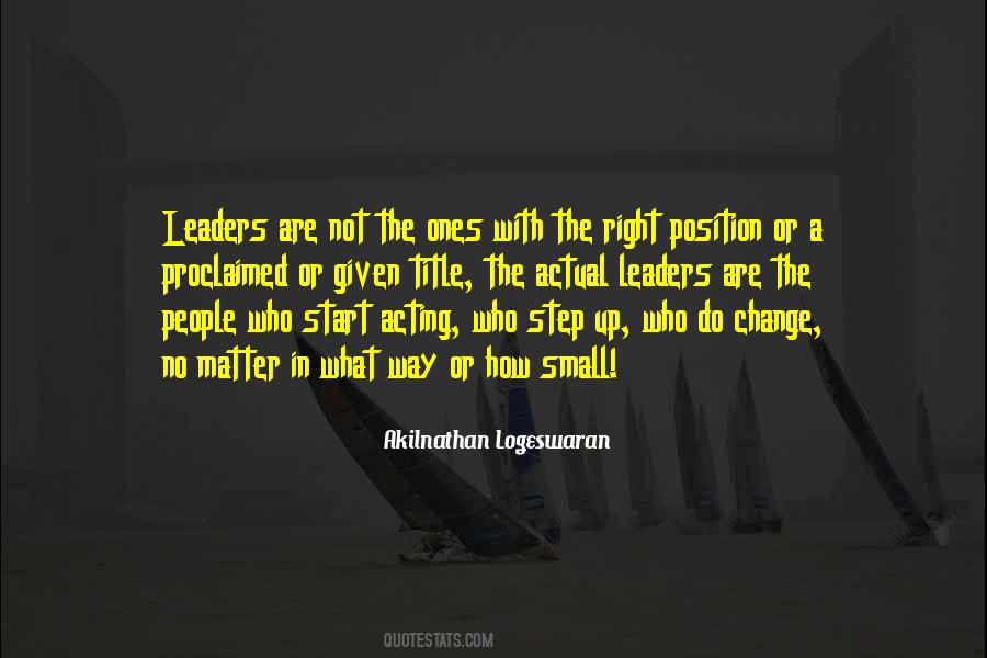 Quotes About Change In Leadership #1075695