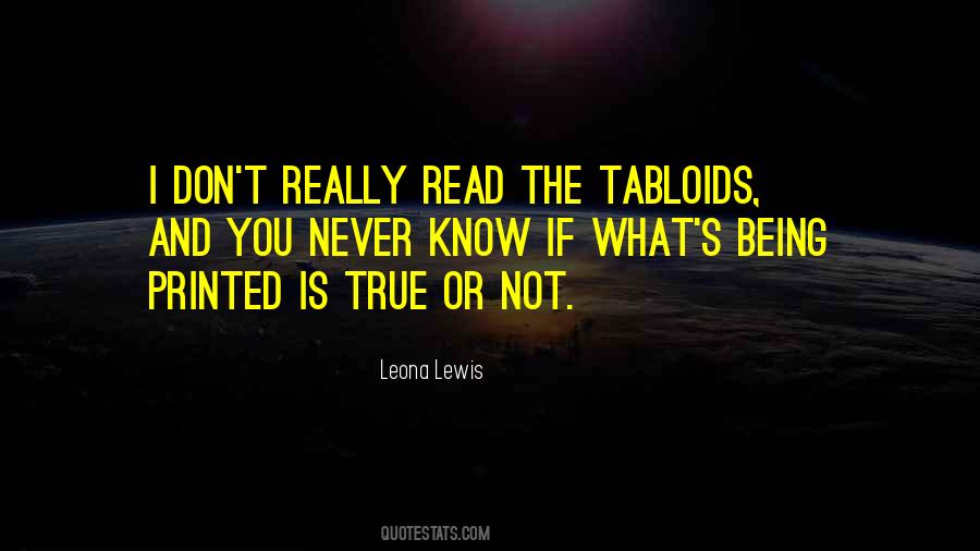 Quotes About Tabloids #950751