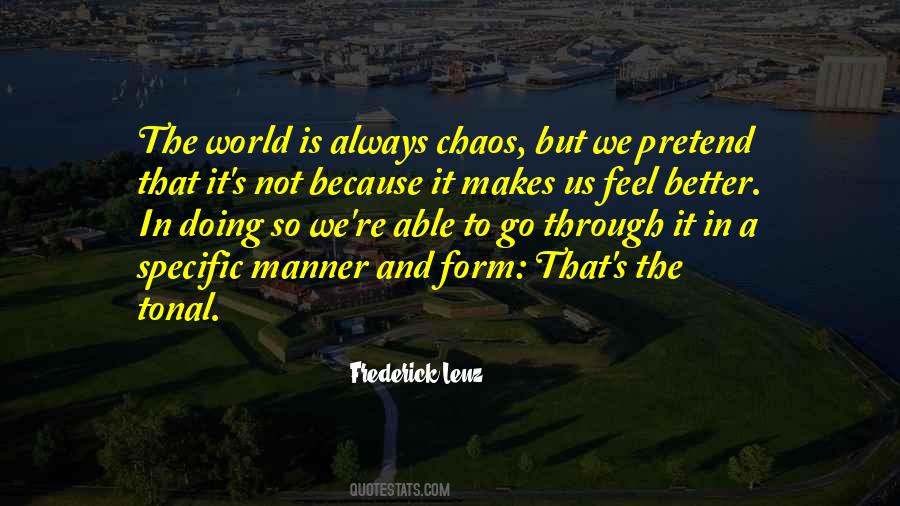 World In Chaos Quotes #216630