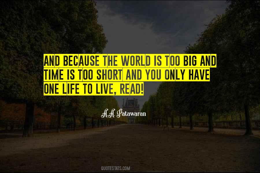 World Is Too Big Quotes #856517