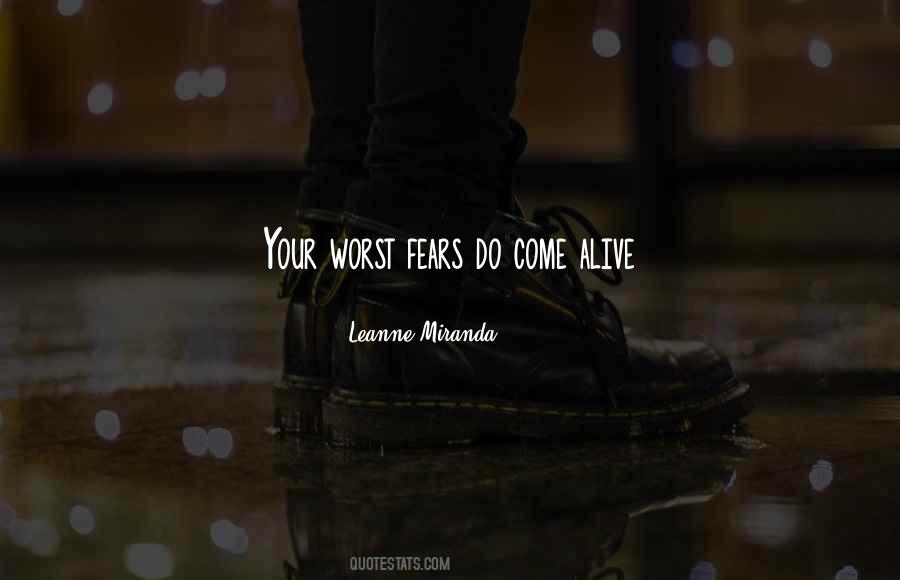 Worst Fears Quotes #928264