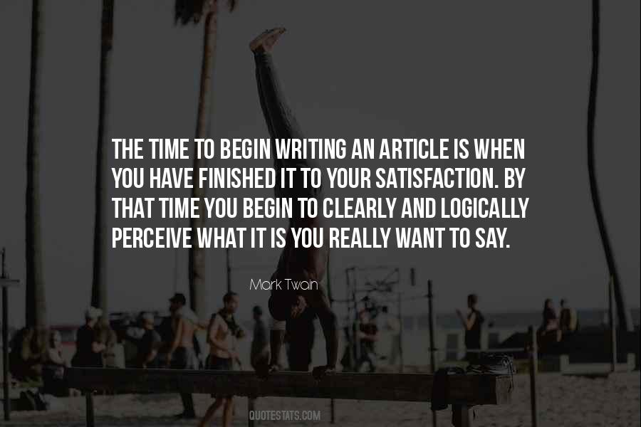 Writing An Article Quotes #1722324
