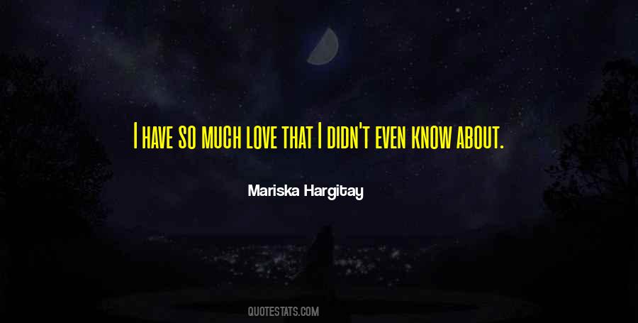 Quotes About So Much Love #1808992