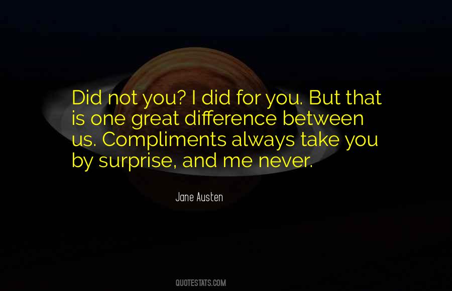 You Always Surprise Me Quotes #1039035