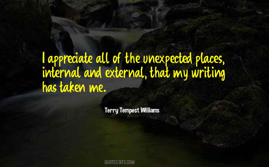 Quotes About Unexpected Places #1387409