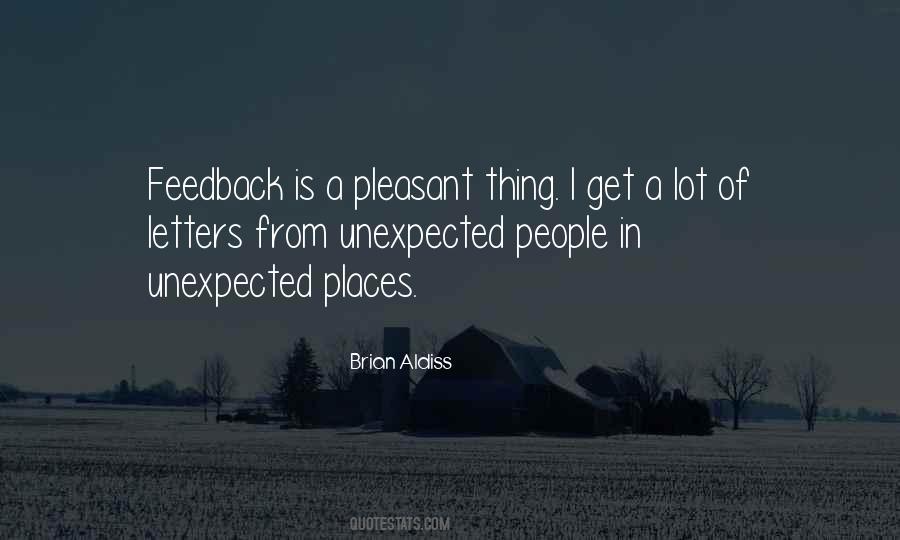 Quotes About Unexpected Places #1617010