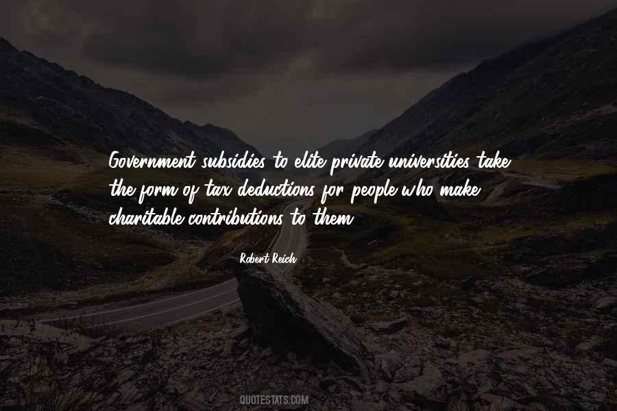 Quotes About Government Subsidies #340893