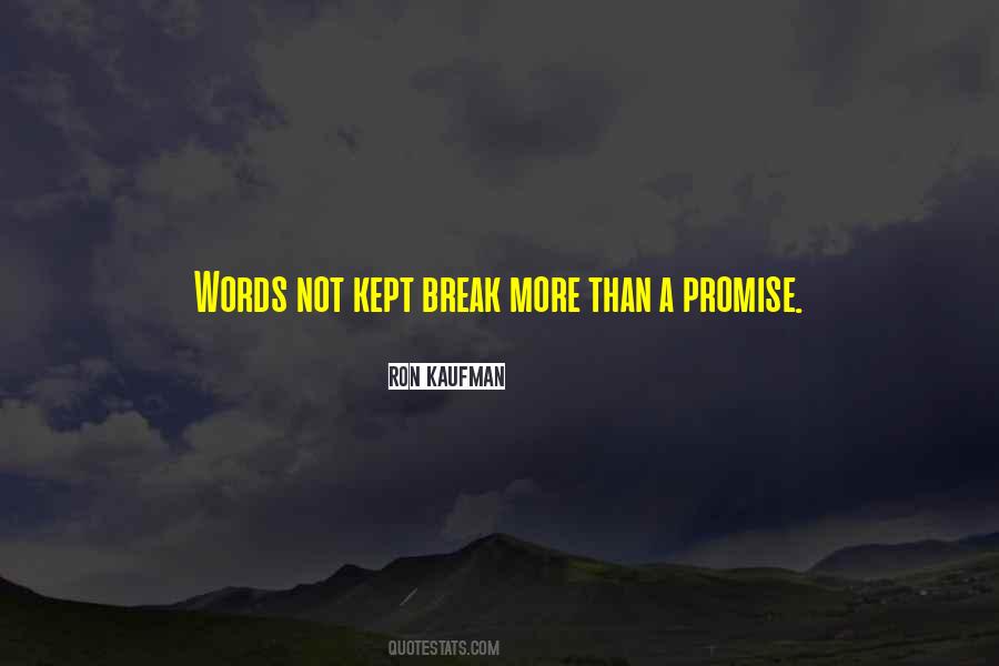 You Break Your Promise Quotes #248663
