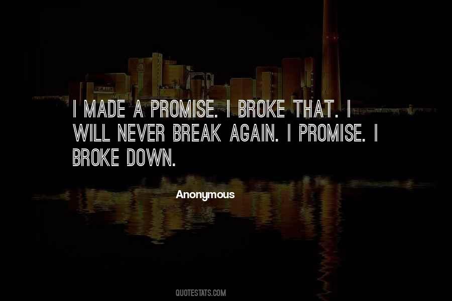 You Break Your Promise Quotes #967578