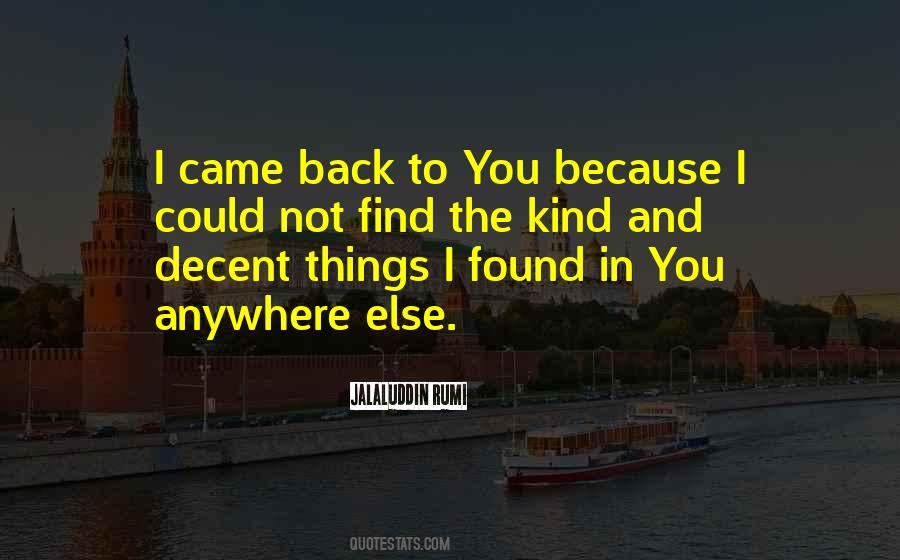 You Came Back Quotes #149666