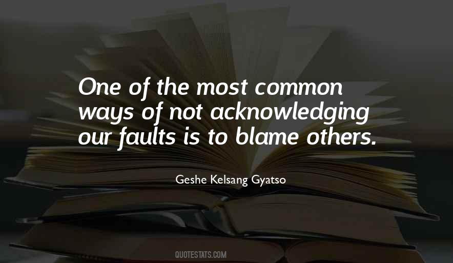You Can't Blame Others Quotes #2702