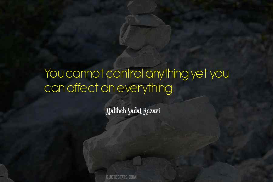 You Can't Control Everything Quotes #1778579