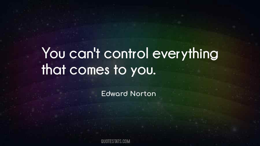 You Can't Control Everything Quotes #786608