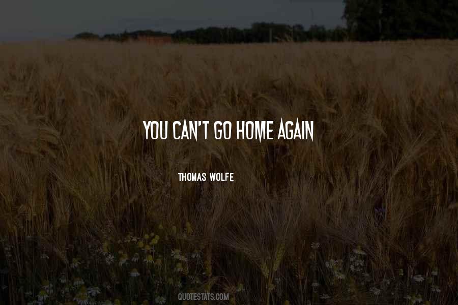 You Can't Go Home Quotes #823370