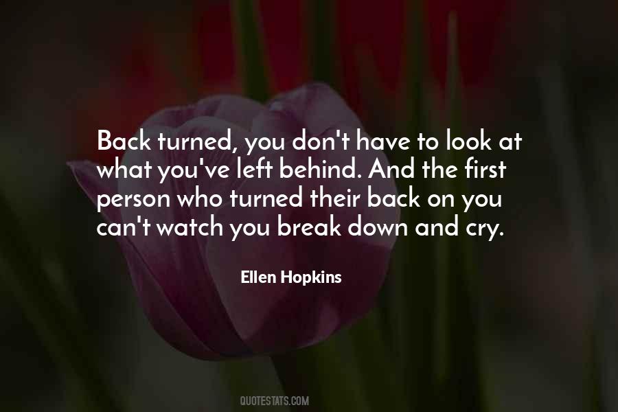 You Can't Look Back Quotes #1269352