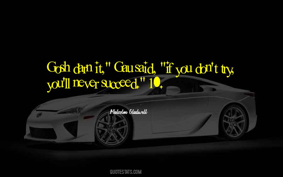 You Can't Succeed If You Don't Try Quotes #781159