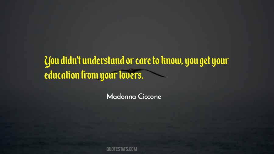 You Didn't Care Quotes #301184