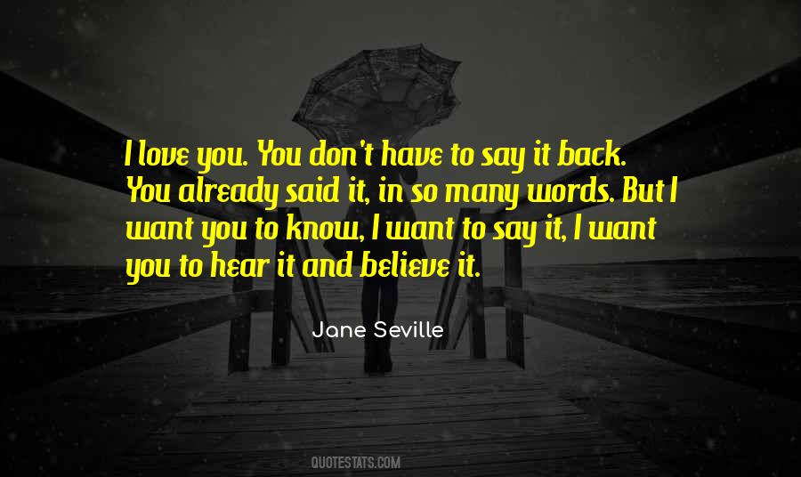 You Don't Believe I Love You Quotes #1021882