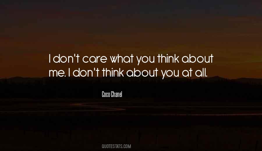 You Don't Care At All Quotes #1012704