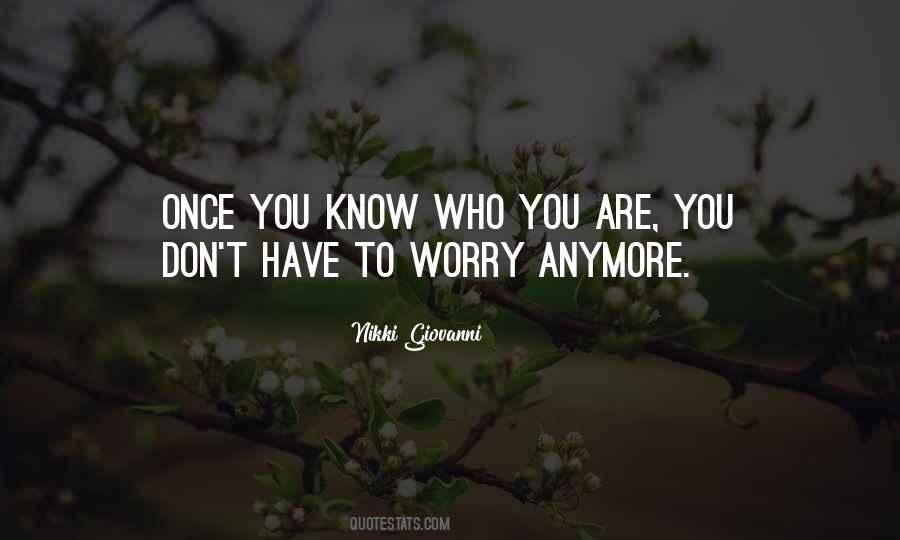You Don't Have To Worry Quotes #1280467