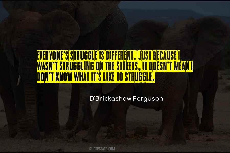 You Don't Know My Struggle Quotes #1037240