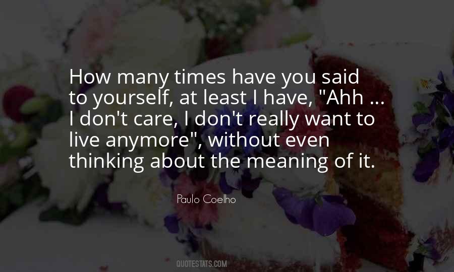 You Don't Really Care Quotes #552164
