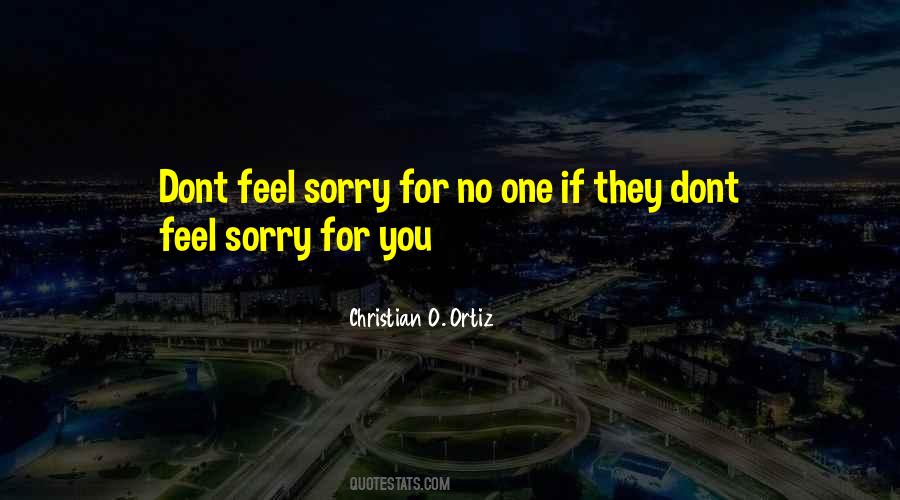 You Feel Sorry Quotes #411671