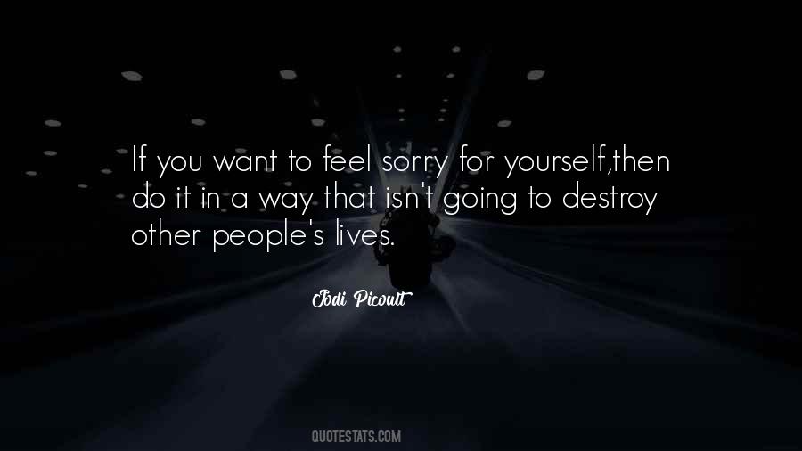 You Feel Sorry Quotes #646492