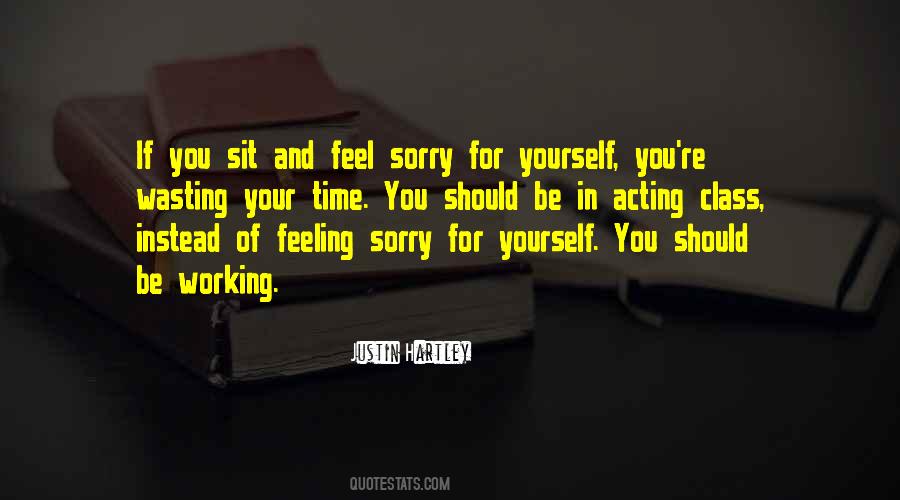 You Feel Sorry Quotes #750493