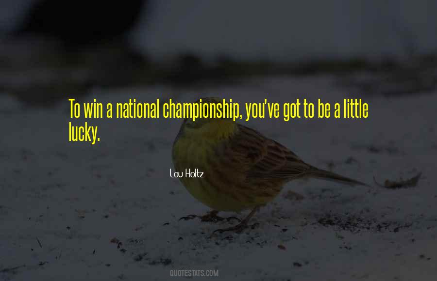 You Got Lucky Quotes #116046